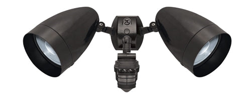 RAB STL3HBLED2X13N 26W LED Floodlight with Sensor, With Photocell, 4000K (Neutral), 1448 CRI, 120-277V, Bronze Finish