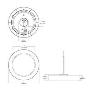 RAB SUMOFA-7R-12-95CCT-UNV-W LED Surface Mount Fixture Round, 2700K-5000K Color selectable, 1100 Lumens, 90 CRI, White Finish