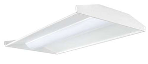RAB SWISH2X4-39YN/D10/E2 39W 2' x 4' LED SWISH Recessed Center Basket Troffer Emergency Battery Back-up, 3500K (Warm Neutral), 5051 Lumens, 84 CRI, 120-277V, Dimmable with Battery Backup, White Finish