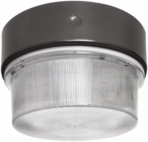 RAB VAN11S70/PC Vandalproof 11" Round Fixture 70W High Pressure Sodium Lamp 120V Bronze Color with Photocontrol