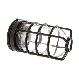 RAB VC100DGB Vaporproof 100W Incandescent Lamp 120V Black Color - With Soda Lime Glass and Die Cast Guard