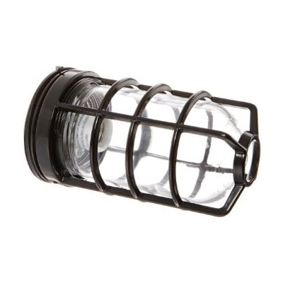 RAB VC100DGB/F13 Vaporproof 13W Compact Fluorescent (CFL) Lamp 120V Black Color - With Soda Lime Glass and Die Cast Guard