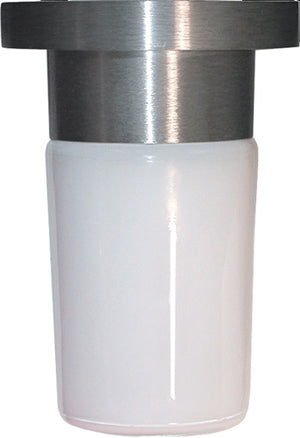 RAB VC100PW-B Vaporproof 75W Incandescent Lamp 120V White Color - With white Flat Bottom Prismatic Polycarbonate Globe, No Guard