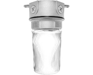RAB VLX200P Vaporproof 100W Incandescent Lamp 120V Natural Color - With Clear Flat Bottom Prismatic Polycarbonate Globe, No Guard