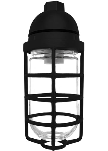 RAB VP200DGB Vaporproof 200W Incandescent Lamp 120V Black Color - With Soda Lime Glass and Die Cast Guard