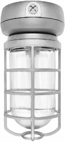RAB VX2F42W Vaporproof 42W Compact Fluorescent Lamp 120V-277V White Color - With Clear Prismatic Glass and Die Cast Guard