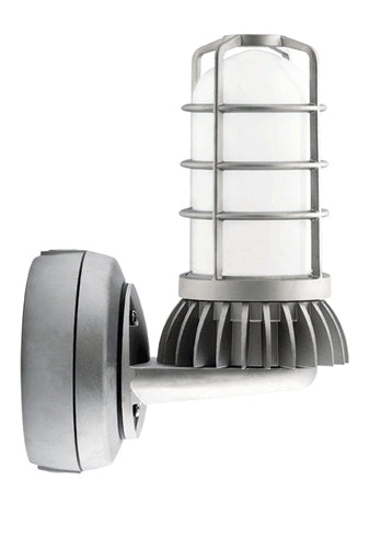 RAB VXBRLED13DG/UP/PCS2 13W LED Vaporproof Wall Uplight, 5000K (Cool), 729 Lumens, 65 CRI, Natural Finish