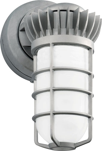RAB VXBRLED26DG/PCS 26W LED Vaporproof Wall Mount, 120V Swivel Photocell, 4900K (Cool), 2004 Lumens, 68 CRI, Natural Finish