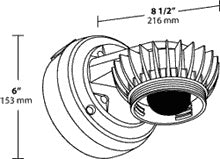 RAB VXBRLED26N/PCS2 26W LED Vaporproof Wall Mount, 4000K (Neutral), 1735 Lumens, 82 CRI, Natural Finish
