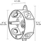 Rab VXCB Round Boxes With No Covers, 1/2" Hole Size, Black Finish