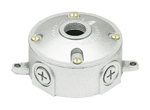 Rab VXJ1-3/4 Round Boxes With 1/2" Covers, 1 Hole , 1/2" Hole Size, Natural Finish
