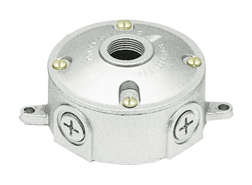 Rab VXJ1-3/4 Round Boxes With 1/2" Covers, 1 Hole , 1/2" Hole Size, Natural Finish