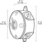 Rab VXJ2 Round Boxes With 1/2" Covers, 1 Hole , 3/4" Hole Size, Natural Finish