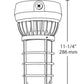 RAB VXLED13NDG/PCS2 13W LED Vaporproof Ceiling Mount, 270V Swivel Photocell, 4000K (Neutral), 595 Lumens, 88 CRI, Natural Finish