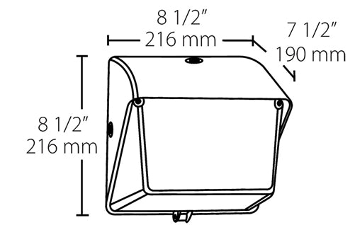 RAB WP1LED30NW/PCS2 LED 30W WP1 Wallpack, 277V Swivel Photocell, 4000K (Neutral), 2933 Lumens, 84 CRI, 208-277V, DLC Listed, White Finish