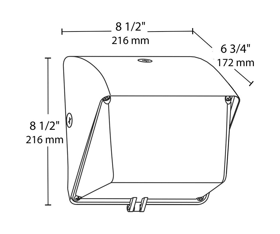 RAB WP1LED39L-750WU 26W WP1LED Wallpack, 3400 Lumens, 70 CRI, 0-10V Dimming 120-277V, White