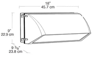 RAB WP3CF42QT/PC Wallpack Cutoff 42W Compact Fluorescent (CFL) Lamp 120V-277V Bronze Color with Photocontrol