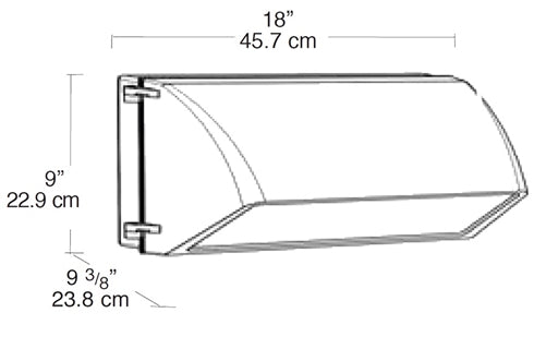 RAB WP3CSC250QT/PC Wallpack Cutoff 250W High Pressure Sodium Lamp 120V-277V Bronze Color with Photocontrol