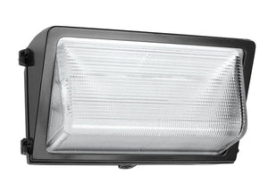 RAB WP3LED55N/PCS LED 55W WP3 Wallpack, 120V Swivel Photocell, 4000K (Neutral), 6533 Lumens, 83 CRI, 120V, DLC Listed, Bronze Finish