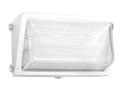 RAB WP3LED55YW/480 LED 55W WP3 Wallpack, No Photocell, 3000K (Warm), 6283 Lumens, 81 CRI, 480V, Not DLC Listed, White Finish