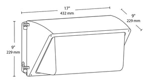 RAB WP3LED83L-730WH 55W WP3LED Wallpack, 8300 Lumens, 70 CRI, 0-10V Dimming 480V, White