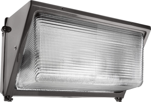 RAB WP3SC250QT/PC Wallpack Glass Lens 250W High Pressure Sodium Lamp 120V-277V Bronze Color with Photocontrol