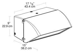 RAB WP4CSC400QT Wallpack Cutoff 400W High Pressure Sodium Lamp 120V-277V Bronze Color