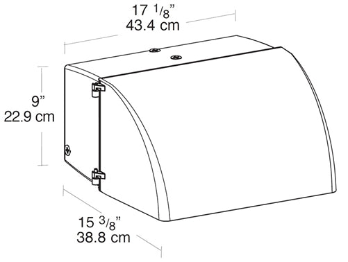 RAB WP4FCSC400QT/PC Wallpack Full Cutoff 400W High Pressure Sodium HID Lamp 120V-277V Bronze Color with Photocontrol