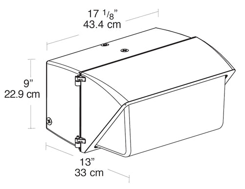 RAB WP4SC400QTW/PC Wallpack Glass Lens 400W High Pressure Sodium Lamp 120V-277V White Color with Photocontrol