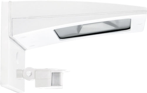 RAB WPLED10YMSSW Wallpack Surface Mount 10W LED Lamp, Warm White Light 120V-240V with Mini Sensor, White Color