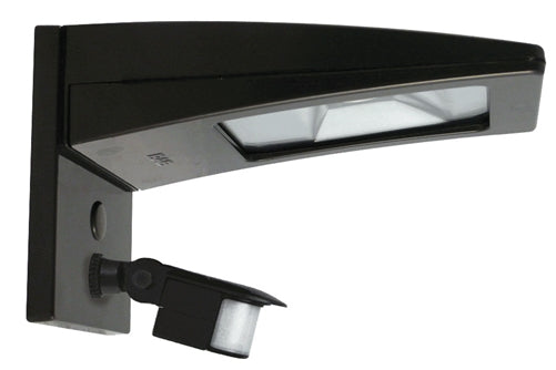 RAB WPLED13MSS Wallpack Surface Mount 13W LED Lamp, Cool White Light 120V-240V with Mini Sensor, Bronze Color