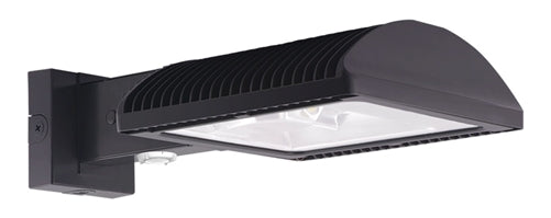RAB WPLED2T78N/D10/WS2 78W Full Cutoff LED Wallpack with Multi-Level Motion Sensor, Type II Distribution, Wall Mount, 4000K (Neutral), 6301 Lumens, 82 CRI, 120-277V, Dimmable Operation, DLC Listed, Bronze Finish