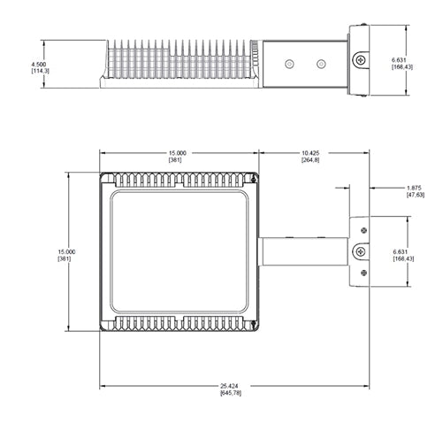 RAB WPLED3T78NW/480 78W LED Full Cutoff Wallpack, Type III Light Distribution, Wall Mount, No Photocell, 4000K (Neutral), 6536 Lumens, 83 CRI, Standard Operation, No DLC Listed, White Finish