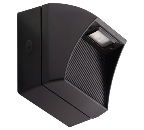 RAB WPLED5N/PCS 5W Square LED Wallpack, 4000K (Neutral), 120V Swivel Photocell, 155 Lumens, 85 CRI, 120V, Not DLC Listed, Bronze Finish
