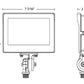 RAB X17FA35 35W LED Floodlight, 5034 Lumens, 120-277V, 3000K, 4000K and 5000K Color Temperature, 80 CRI, Bronze