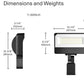 RAB X34-100LSF-840/U 87W LED Floodlight, 11000 Lumens, 4000K Color Temperature, 80CRI, Slipfitter 120-277V, Dimming, Bronze
