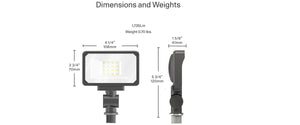 RAB X34-16L-830/277 15W LED Floodlight, 1735 Lumens, Knuckle Mount, 277V, 3000K Color Temperature, 80 CRI, Bronze