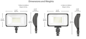 RAB X34-25LW/120 25W LED Floodlight, 2950 Lumens, Knuckle Mount, 120V, 5000K Color Temperature, 80 CRI, White