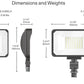 RAB X34-35L-840W/277 35W LED Floodlight, 4100 Lumens, Knuckle Mount, 4000K Color Temperature, 277V, White