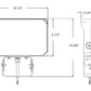 RAB X34LT LED Floodlight, 90W/80W/70W Selectable, 3000/4000/5000K CCT Selectable, Trunnion Mount