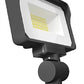 RAB X34XS 16/13/10W LED Floodlight, 1468-2353 Lumens, Knuckle Mount, 3000K/4000K/5000K Color Temperature, 120/277V, Bronze