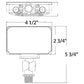RAB X34XSW 16/13/10W LED Floodlight, 1468-2353 Lumens, Knuckle Mount, 3000K/4000K/5000K Color Temperature, 120/277V, White