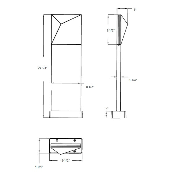 RAB Lighting SA-TB/RGB Bollard, Tunable White 2200-4000K Color Temperature, 29-3/4" Mounting Height, Bronze Finish