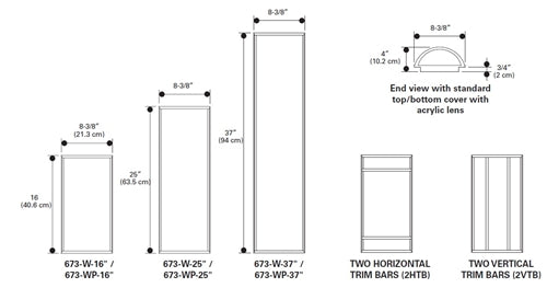 Shaper 673-16-WP-L3/830-UNV-ALP 16" LED Cyclinder Wall Light, Exterior Wall Mounting, 80 CRI, 3000K, 120-277V, Aluminum Paint