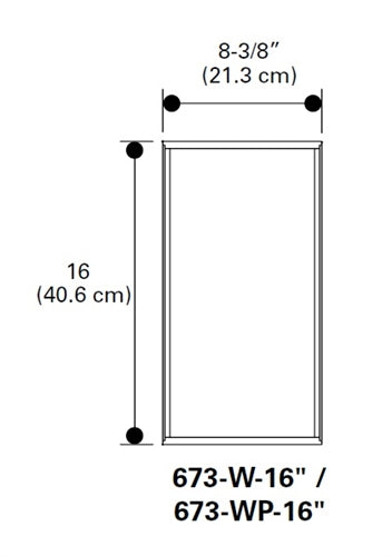 Shaper 673-16-WP-L3/830-UNV-BM-2VTB-BC 16" LED Cylinder Wall Light, Exterior Wall Mounting, 80 CRI, 3000K, 120-277V, Bronze Metallic, Two Vertical Trim Bars, Closed Bottom Cover