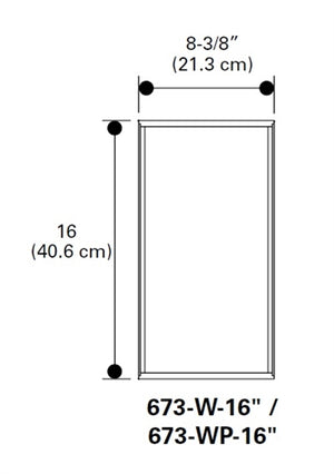 Shaper 673-16-WP-L3/830-UNV-BM-2VTB-BC 16" LED Cylinder Wall Light, Exterior Wall Mounting, 80 CRI, 3000K, 120-277V, Bronze Metallic, Two Vertical Trim Bars, Closed Bottom Cover