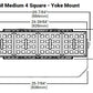 Streetworks IFLD-M-SA4-C-940-U-44-Y-WH Infrastructure Flood, 4 Squares Light Engine, 1000mA, 90 CRI, 4000K, 120-277V, NEMA 4H x 4V 4, Yoke Mounting, White