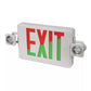 Sure Lites APC7RGSQ30 All-Pro Square Headed Combination Exit and Emergency Light, Red Green Selectable, Nickel Cadmium Battery, White Finish