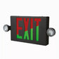 Sure Lites APCH7RGBK All-Pro Combination Exit and Emergency Light, Two 3.6V LED Remote Heads, Nicked Cadmium Battery, Field Selectable Red or Green, Black Housing