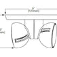 Sure Lites APWR2 Remote Heads LED Emergency Heads, Two Heads, White Housing, Wet Location Listed
